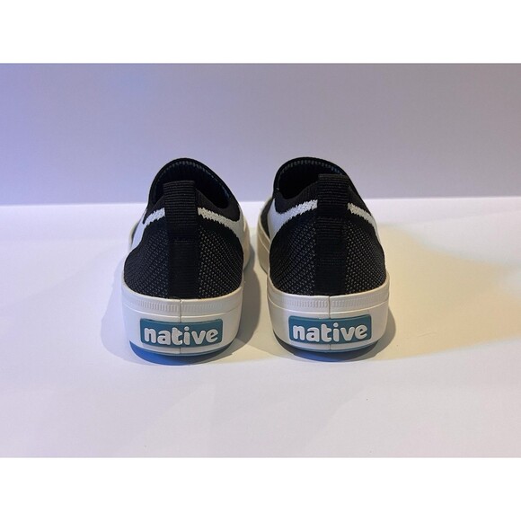 Boys Youth Size 5 Native Miles 2.0 Liteknit Black Knit Slip On Sneaker Shoes - Picture 3 of 11